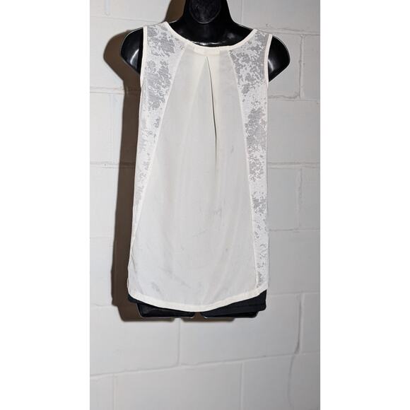 Vanity White Burnout Tank Top Multicolor Geometric Print Sleeveless Y2K Small - Picture 3 of 5